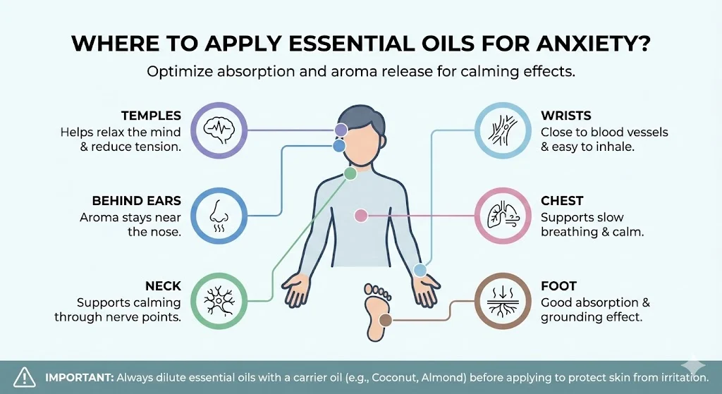 Where To Apply Essential Oils For Anxiety?