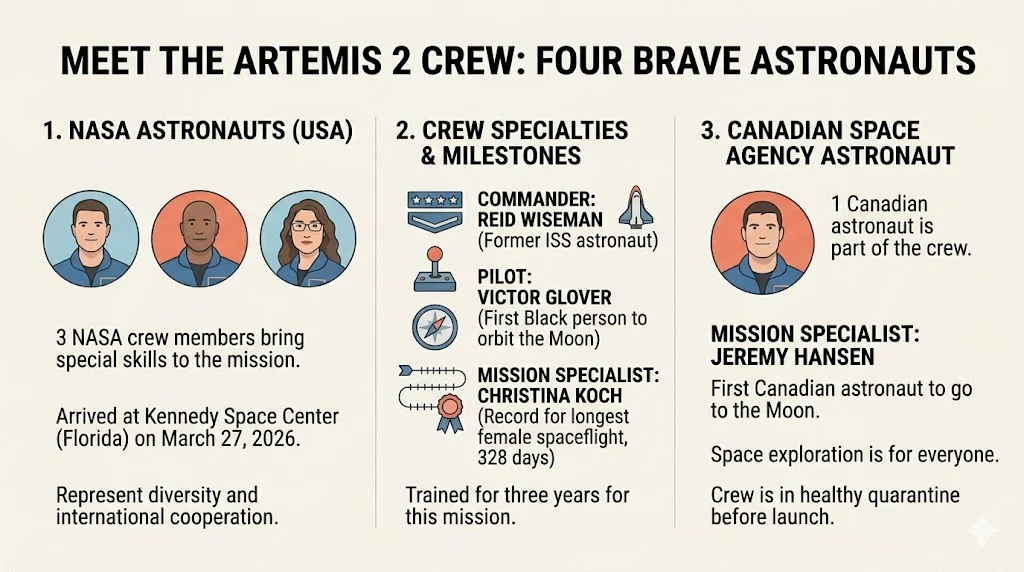 Meet the Artemis 2 Crew: Four Brave Astronauts