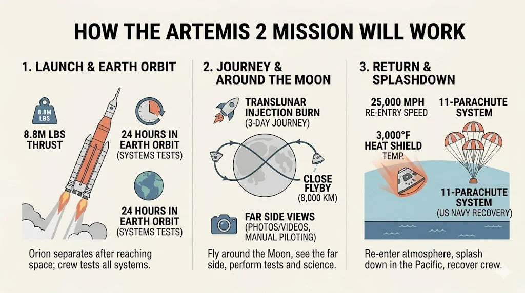 How the Artemis 2 Mission Will Work?